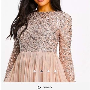 Asos Maya Petite sz 4 muted blush dress